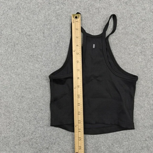 NOBULL Sports Bra Womens XS Black Longline Ribbed Racerback Crop Top USA - Picture 6 of 8